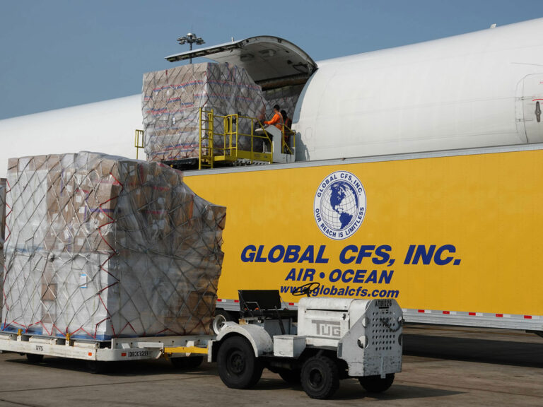 Global CFS Cargo Plane Being Loaded